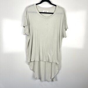 THE GREAT. High Low Crewneck Shirt Oversized Distressed Women’s Size 3 Large